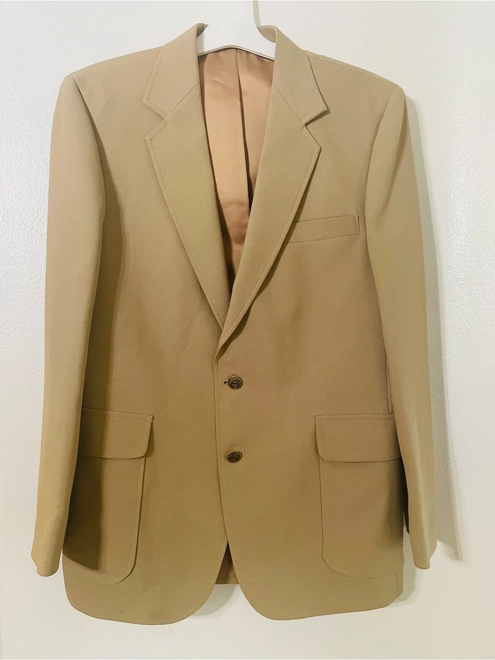 Vintage Haggar Men’s Sport Coat Blazer Size 40 | Tan 2-Button Classic Fit
